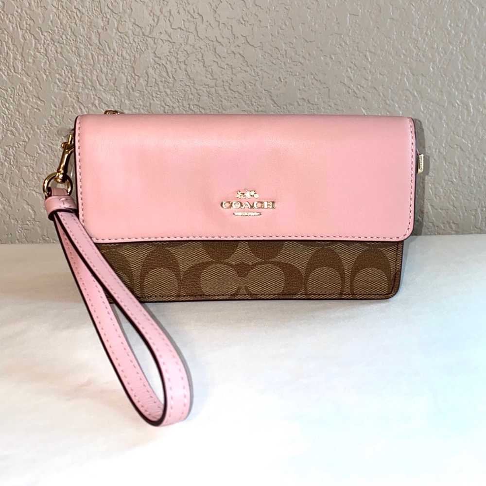Foldover Wristlet In Signature Canvas